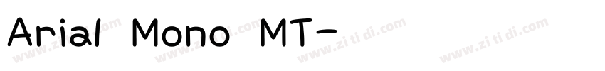 Arial Mono MT字体转换
